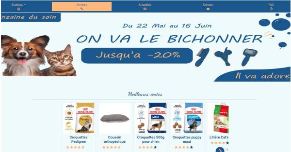 Site e-commerce La Nîmes'Alerie développé en Angular et Symfony